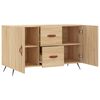 vidaXL Sideboard Sonoma oak Engineered wood and metal Medium Sideboard