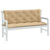 vidaXL Garden Bench Cushion Melange beige Polyester 59.1 x 19.7 x 2.8 in
