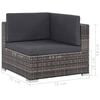 vidaXL Rattan Sofa Set Grey rattan PE (polyethylene) rattan Large