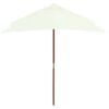 vidaXL Garden Parasol Sand Laminated bamboo and hardwood, Polyester