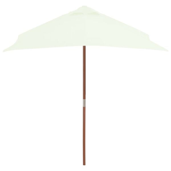 vidaXL Garden Parasol Sand Laminated bamboo and hardwood, Polyester