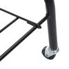 vidaXL Saddle Rack Black Powder-coated iron Medium Foldable