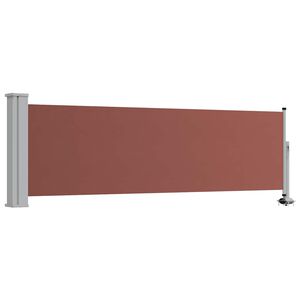 vidaXL Side Awning Brown and grey