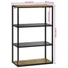 vidaXL Bookcase Brown 70 x 35 x 110 cm Solid Mango wood