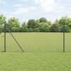 vidaXL Fence with Posts Gray 39.4" x 393.7" PVC-coated steel