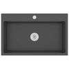 vidaXL Handmade Kitchen Sink Black Stainless Steel