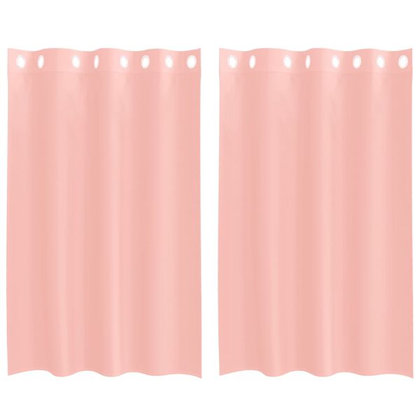 vidaXL Voile Curtains with Grommets 2 pcs Pink 55.1x68.9"