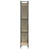vidaXL Bookcase Sonoma oak Engineered wood & metal Tall Bookshelf