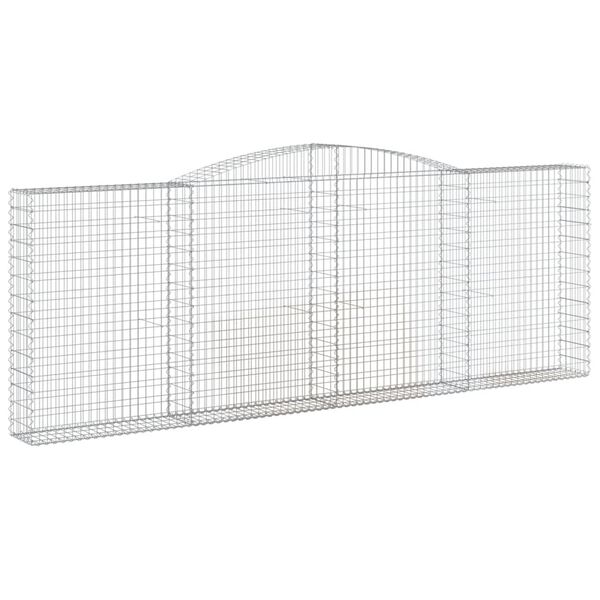 vidaXL Gabion Basket Set of 2 Silver Galvanized Iron Large Durable