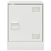 vidaXL Bedside Cabinet Set of 2 White Cold-rolled steel Standard