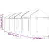 vidaXL Gazebo With Roof White Polyethylene Extra Large
