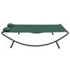 vidaXL Lounge Bed Green Oxford fabric, steel Double Removable Covers
