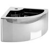 vidaXL Wash Basin with Overflow 17.7x12.6x4.9" Ceramic Silver