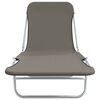 vidaXL Sunlounger Set of 2 Grey Powder-coated steel