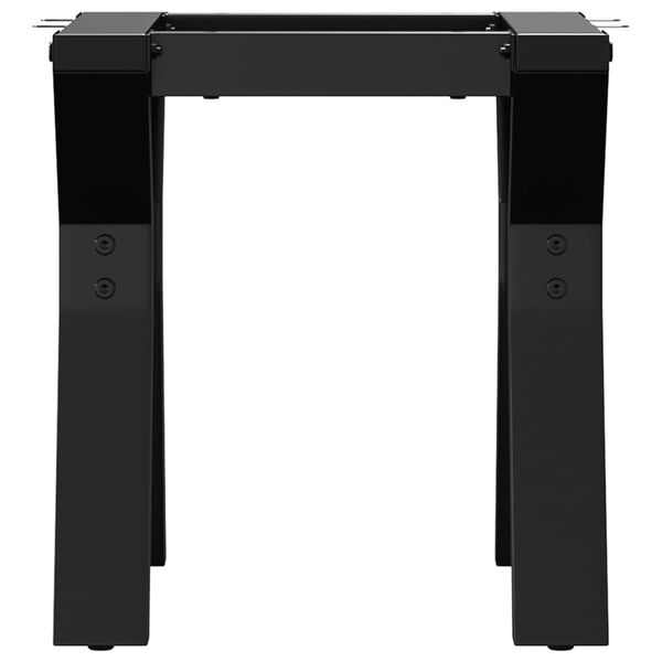 vidaXL Coffee Table Legs Black Powder-coated Steel Medium Industrial