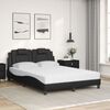 vidaXL Bed Black and White