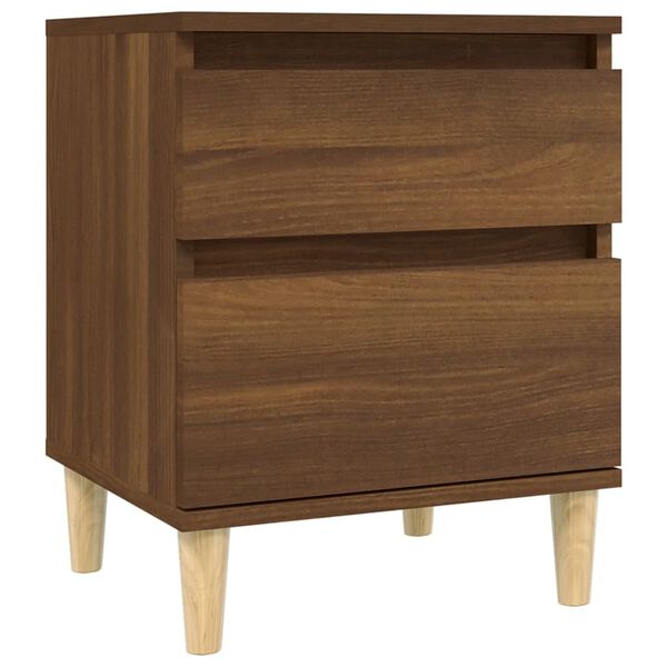 vidaXL Bedside Cabinet Brown Oak Engineered wood Bedside Cabinet