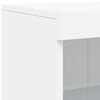 vidaXL Sideboard White Engineered wood, glass Sideboard Rectangular