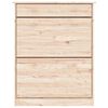 vidaXL Shoe Cabinet Natural Pine Solid Pine Wood Medium Shoe Cabinet