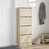 vidaXL Shoe Cabinet Sonoma Oak Engineered Wood Slim Shoe Cabinet