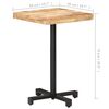 vidaXL Bistro Table Natural Mango Wood and Black Rough Mango Wood