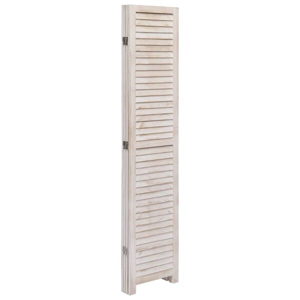 vidaXL 4-Panel Room Divider White 55.1"x65" Wood