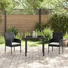 vidaXL Garden Dining Set with Cushion 9 pcs Black Poly Rattan