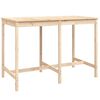 vidaXL Garden Bar Set Natural Pine Solid Pine Wood Large Footrest