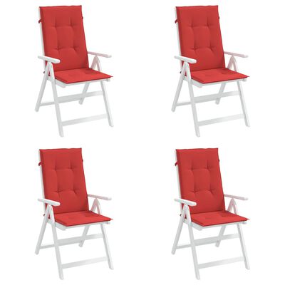 vidaXL Garden Chair Cushions 4 pcs Red 47.2"x19.7"x1.2"