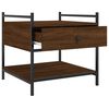 vidaXL Coffee Table Brown Oak Engineered Wood, Metal 19.7 in