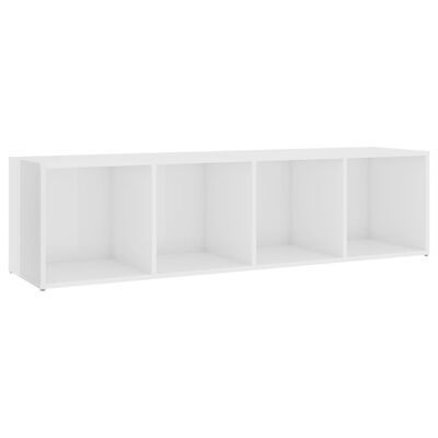 vidaXL 4 Piece TV Cabinet Set High Gloss White Chipboard