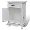 vidaXL Cabinet White MDF, Pine Wood, Iron Medium Cabinet Rectangular