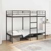 vidaXL Bunk Bed Black Steel and mesh fabric