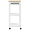 vidaXL Kitchen Trolley MONZA 23.6"x15.7"x34.8" Solid Wood Pine