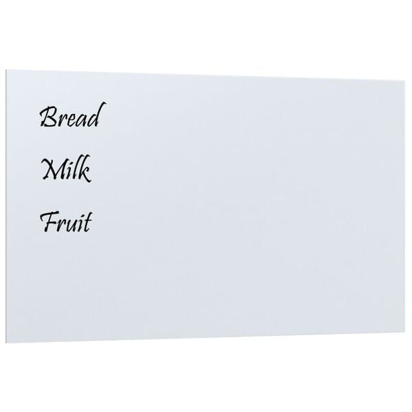 vidaXL Wall-mounted Magnetic Board White 39.4"x23.6"&nbsp;Tempered Glass