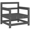 vidaXL Garden Chair Grey Solid pine wood, Plywood Standard Modular