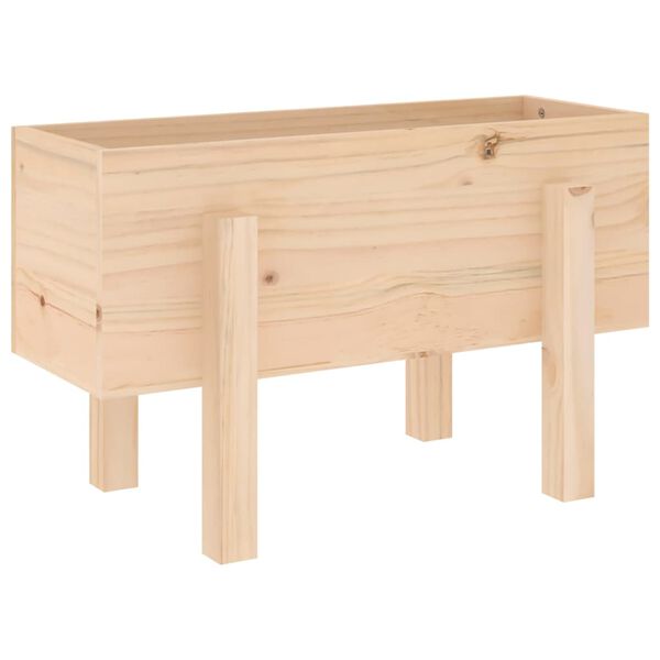 vidaXL Patio Planter  24.4x11.8x15.0" Solid Wood Pine
