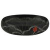 vidaXL Countertop Basin Black Oval 23.2x15.7x5.9" Ceramic