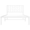 vidaXL Bed Frame White Steel Single Bed Frame Rectangular