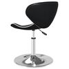 vidaXL Bar Stool Black Faux leather, chromed steel Adjustable Swivel