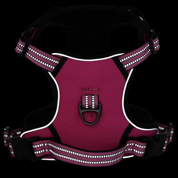 vidaXL Dog Harness Pink Polyester XL Dog Harness Adjustable Armrests