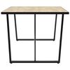 vidaXL Dining Table Oak tabletop and black frame