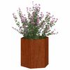 vidaXL Planter Rusty Corten steel Decorative Inlays Planter Square