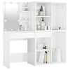 vidaXL LED Dressing Table With Cabinet High gloss white