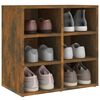 vidaXL Shoe Cabinet Set of 2 Smoked oak Engineered wood