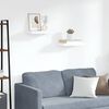 vidaXL Wall Shelf Set of 2 White Honeycomb MDF, Metal 15.7 x 9.1 in