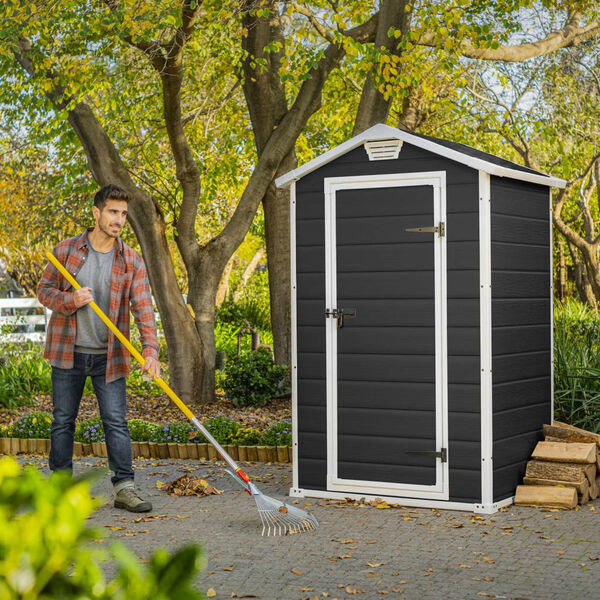 Keter Garden Shed Dark Grey Polypropylene Compact Garden Shed