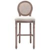 vidaXL Bar Chair Set of 2 Cream white