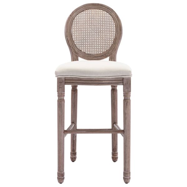 vidaXL Bar Chair Set of 2 Cream white