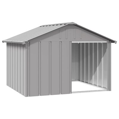 vidaXL Dog House Gray 45.9"x40.6"x32.1" Galvanized Steel